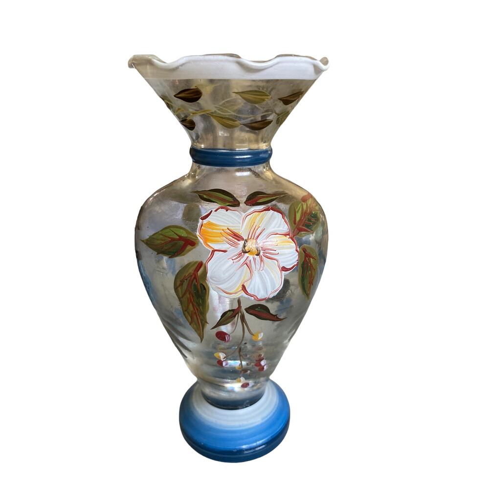 Tracy Porter, Hand Painted  Bud Vase 6.5 " Cottage Core
